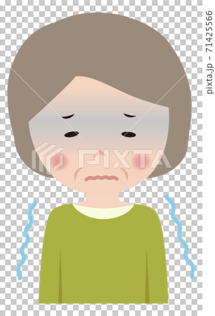 女性 かわいい シニア キャラクター 寒い 震える 女性 かわいい シニア キャラクター 寒い 震える 71425566