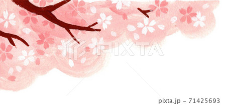 桜の木イラスト 左上フレームのイラスト素材 桜の木イラスト 左上フレームのイラスト素材