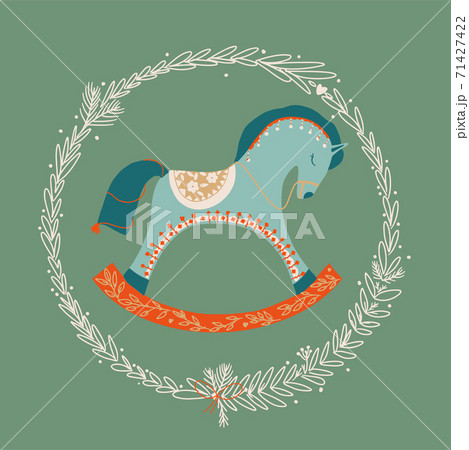 Merry Christmas and Happy New Year greetings card 71427422