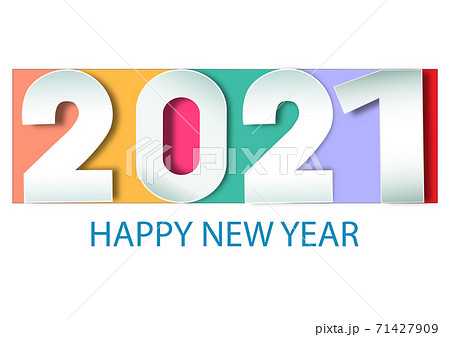 2021 happy new year and Paper city cut 2021 word for new year festival.card,happy,Vector concept paper art and new year celebration. 71427909