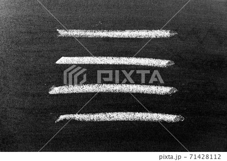 White color chalk hand drawing in set of line or square shape on black board background White color chalk hand drawing in set of line or square shape on black board background 71428112