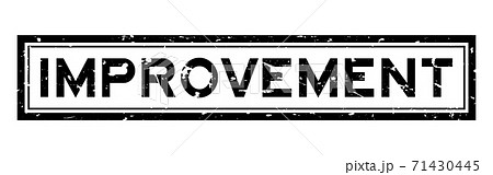 Grunge black improvement word square rubber seal stamp on white background Grunge black improvement word square rubber seal stamp on white background 71430445