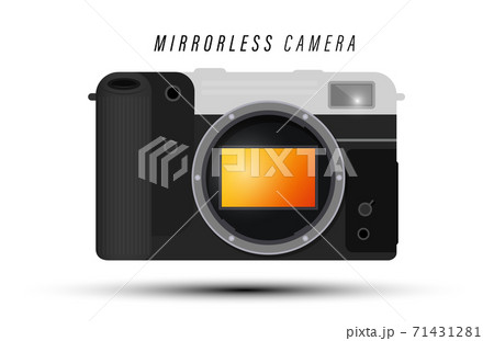 Mirrorless Digital Camera - Vector Mirrorless Digital Camera - Vector 71431281