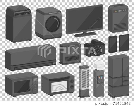 3D illustration set of electrical appliances 3D illustration set of electrical appliances 71431842