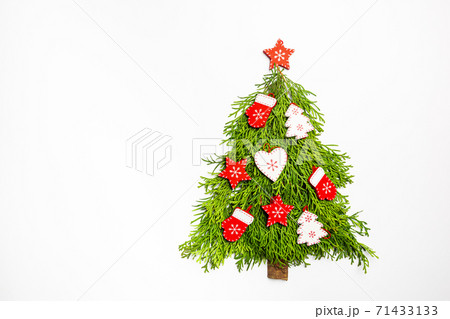 Christmas Tree of thuja branches 71433133