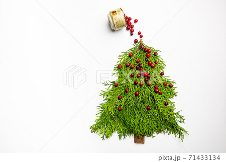 Christmas Tree of thuja branches Christmas Tree of thuja branches 71433134