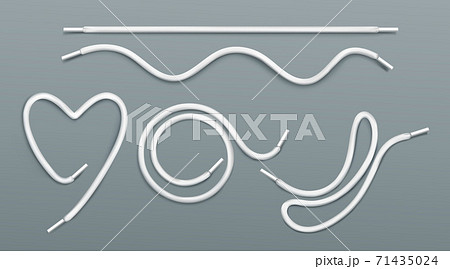 Shoe laces of heart, string, round and wavy shapes Shoe laces of heart, string, round and wavy shapes 71435024