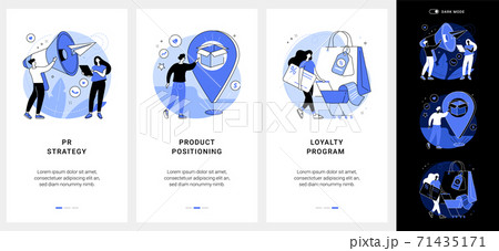 Brand communication mobile app UI kit. Brand communication mobile app UI kit. 71435171