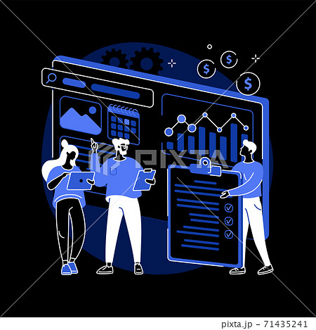 Workflow abstract concept vector illustration. 71435241
