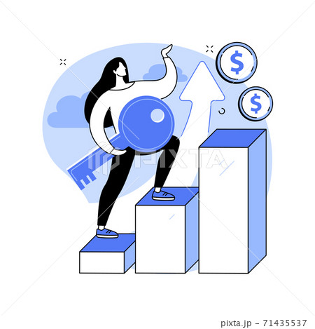 Key to success abstract concept vector illustration. 71435537