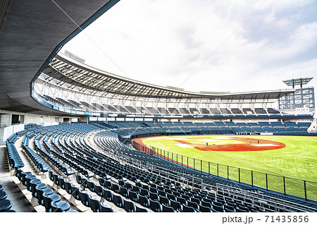 野球場の内野スタンド Ecoスタジアム新潟 の写真素材