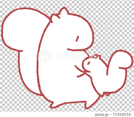 Squirrel parent and child (red) 71438558