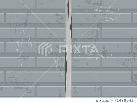 外壁塗装シリーズ　ビフォー　ひび割れ 71439642