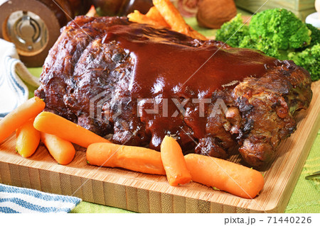 Smoked Roasted pork ribs  71440226