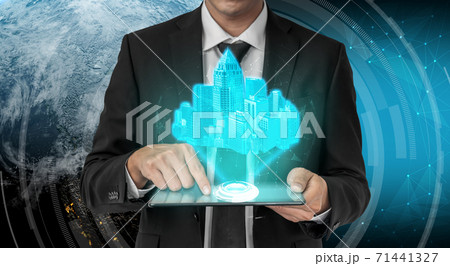 Advanced communication and global internet network connection in smart city 71441327