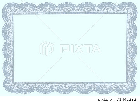 レースデザイン フレーム ポストカードのイラスト素材