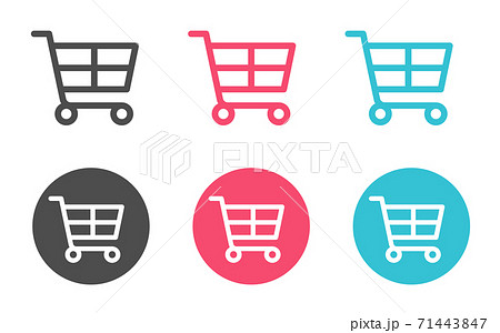 ショッピングカート アイコンセット のイラスト素材