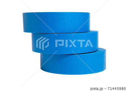 blue paint tape on a white isolated background 71443980