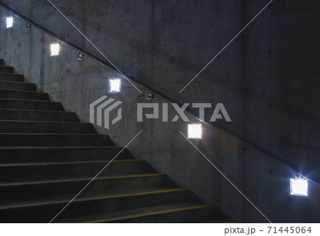 Set of Steps, stairway, enclosed underpass with lighting panels Set of Steps, stairway, enclosed underpass with lighting panels 71445064