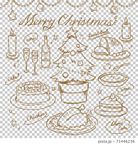 クリスマスディナーイラスト　手描き 71446236