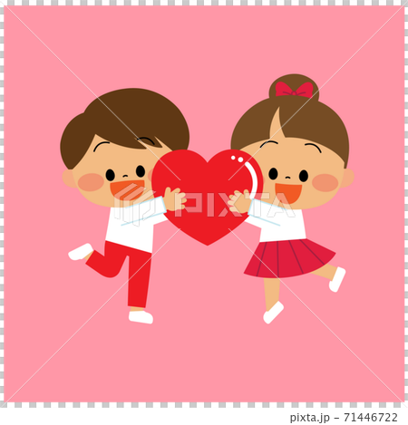 ハートを持っている子供達 71446722