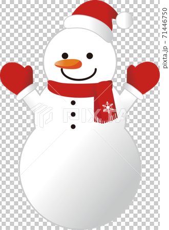 クリスマス　雪だるま　スノーマン　イラスト 71446750