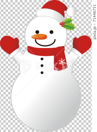 クリスマス　雪だるま　スノーマン　イラスト 71446751