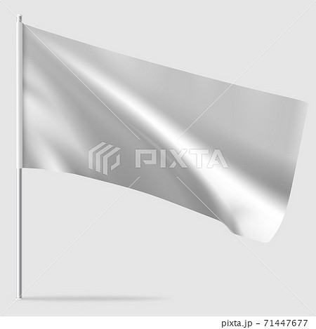 White clean horizontal waving template flag. White clean horizontal waving template flag. 71447677