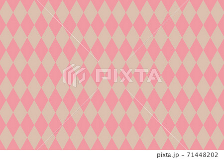 ダイヤ パターン 模様 壁紙 背景素材 ブラウン ピンクのイラスト素材