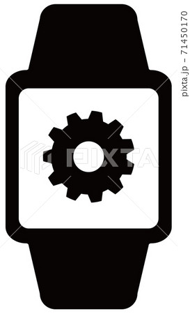 スマートウォッチのベクターイラスト 設定アイコンのイラスト素材