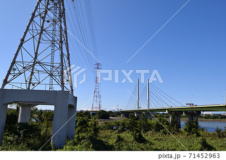 荒川河川敷 彩湖 幸魂大橋 71452963