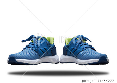 blue sport shoes on white isolated background blue sport shoes on white isolated background 71454277