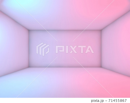 Empty white room with colorful illumination, 3 d 71455867