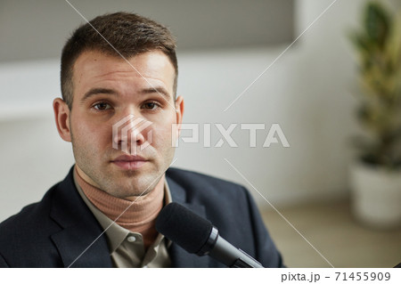 Business speaker at conference Business speaker at conference 71455909