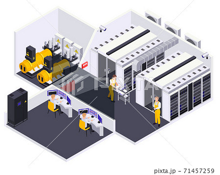 Data Center Isometric View  71457259