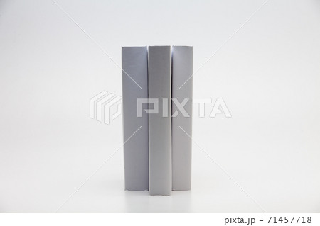 Stand blank white books on white background Stand blank white books on white background 71457718