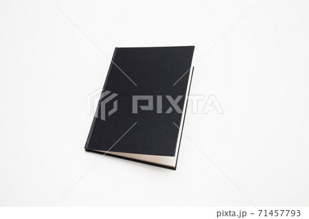 Light open Black blank book isolated on white background Light open Black blank book isolated on white background 71457793