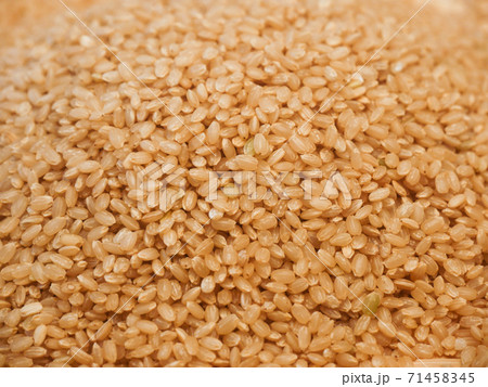 Close up of Brown rice, unpolished rice background Close up of Brown rice, unpolished rice background 71458345