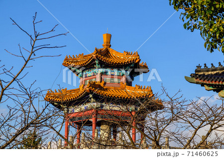 有明の里　泗水孔子公園2020年　美しい夕焼け風景　美しい空と孔子公園　日本　熊本県菊池市泗水 71460625