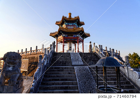有明の里　泗水孔子公園2020年　美しい夕焼け風景　美しい空と孔子公園　日本　熊本県菊池市泗水 71460794