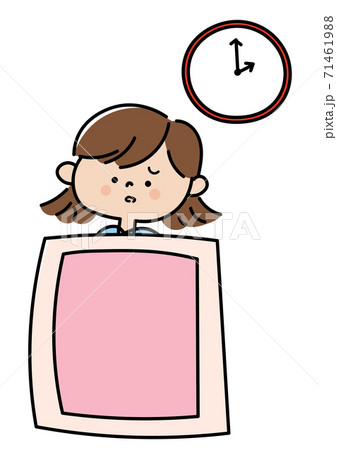 夜眠れない女の子のイラスト 71461988