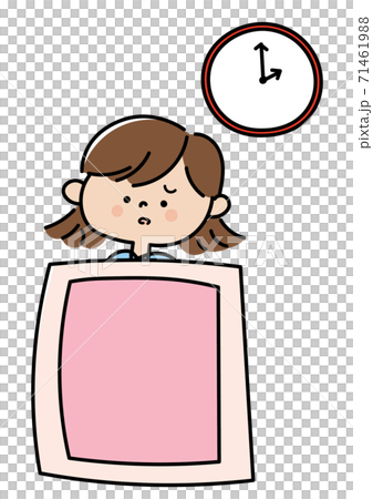 夜眠れない女の子のイラスト 71461988