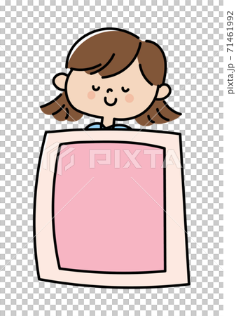 睡眠中の女の子のイラストのイラスト素材