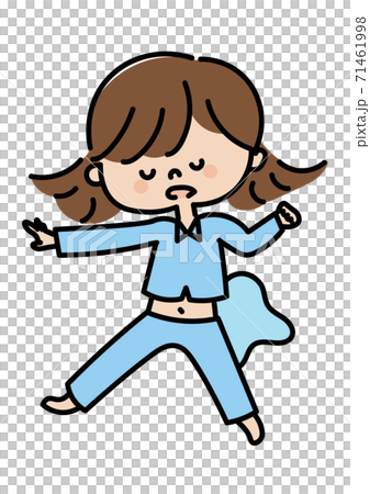 おねしょをしてしまった女の子のイラストのイラスト素材