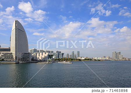 横浜 みなとみらいの景色の写真素材