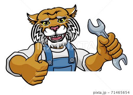 Wildcat Plumber Or Mechanic Holding Spanner 71465654