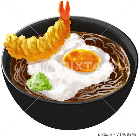 とろろそばにエビ天 71469348