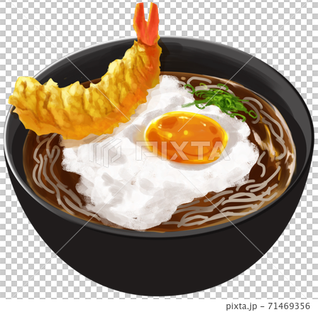 とろろそばにエビ天_刻みネギ 71469356