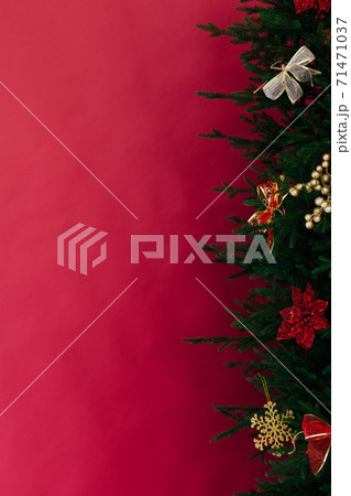 Christmas banner with Christmas tree. Christmas concept with copy space, place for text 71471037