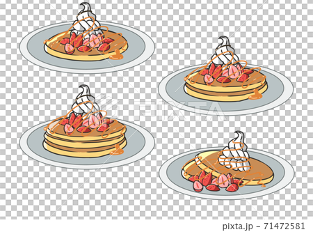 Pancake strawberry and maple syrup Pancake strawberry and maple syrup 71472581